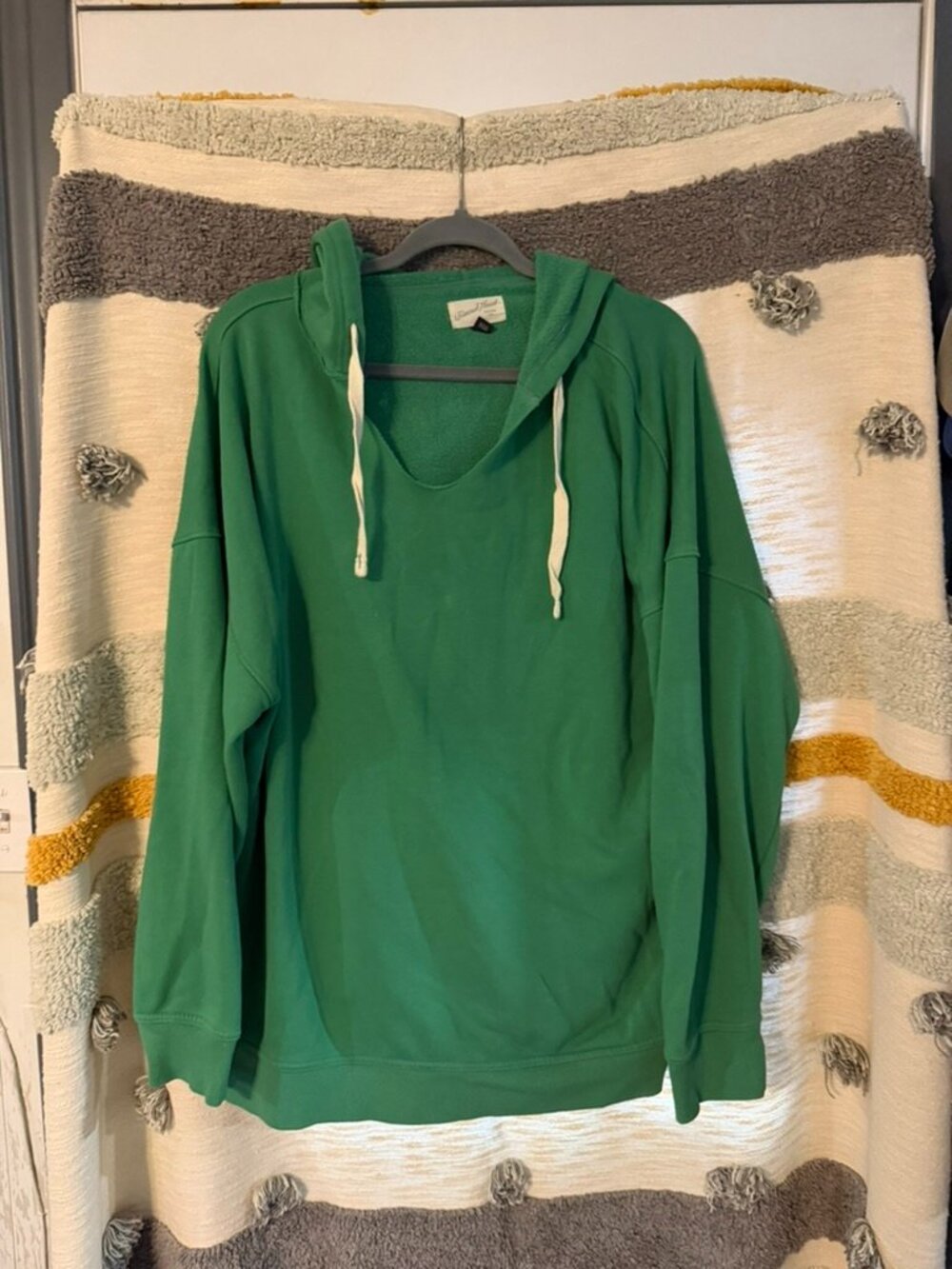 Universal Thread Green V-Neck Oversized Pullover Hoodie Sweatshirt Plus Size XXL